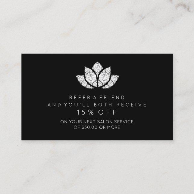Carte de référence du salon noir blanc lotus WOW (Devant)