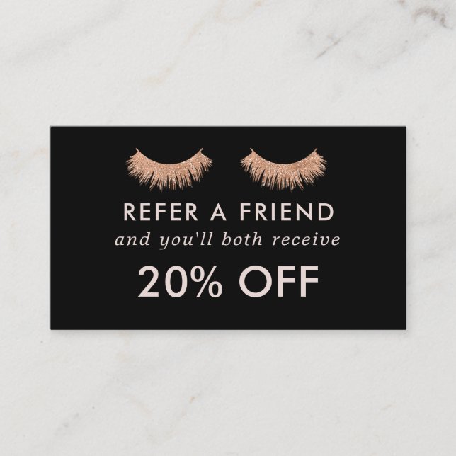 Carte de référence Eyelashes maquillage Artiste (Devant)
