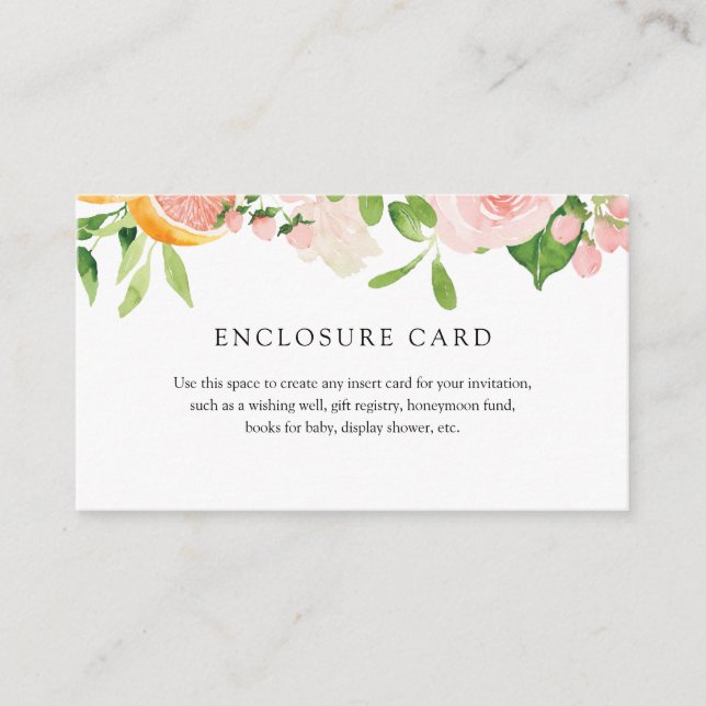 Carte de référence Florales de Citron Rose (Devant)