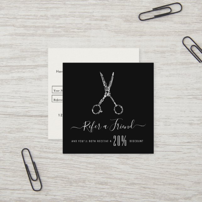 carte de référence moderne personnalisée de salon  (Devant/Arrière en situation)