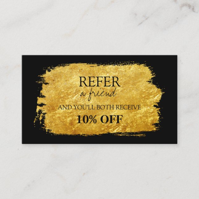 Carte de référence pour pinceau Gold Faux Foil (Devant)