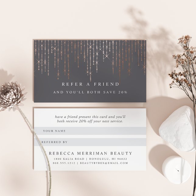 Carte de référence rose Gold Marquee (Créateur téléchargé)