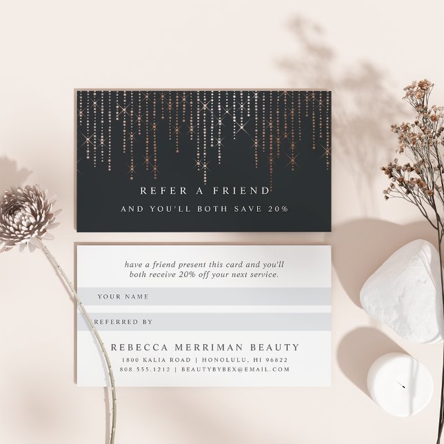 Carte de référence rose Gold Marquee (Créateur téléchargé)