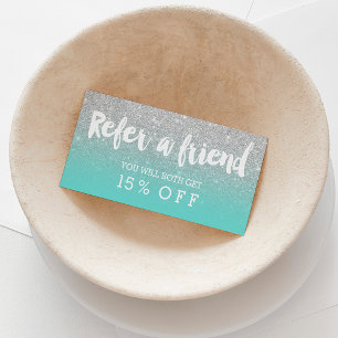 Carte de référence typographie argent parties scin