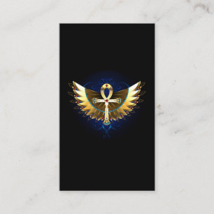 Carte De Référencement Ankh or avec ailes