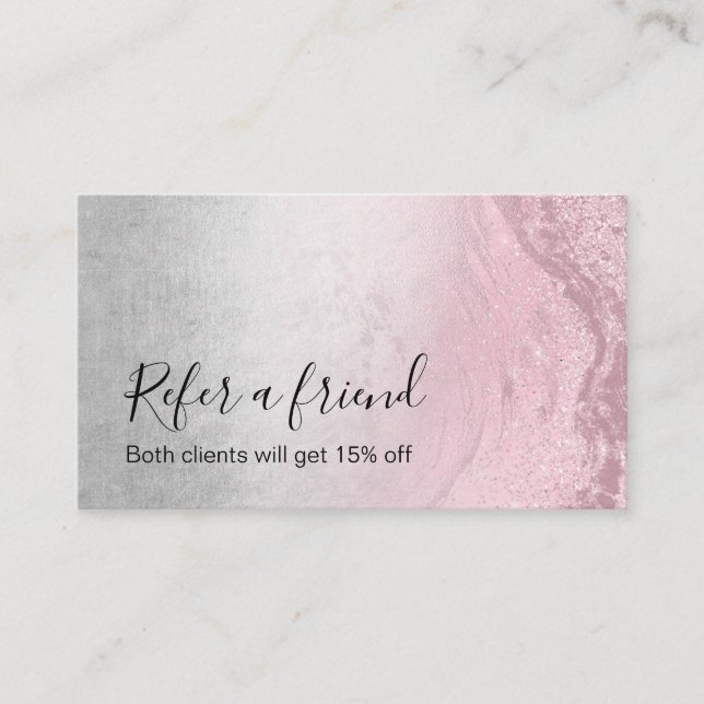 Carte De Référencement Artiste de maquillage de parties scintillant d'or  (Devant)