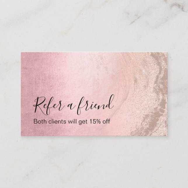 Carte De Référencement Artiste de maquillage de parties scintillant rose  (Devant)