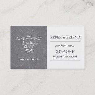Carte De Référencement Barbier en damier vintage magasin tourbillons blan