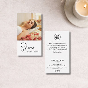 Carte De Référencement Blanc Massage Bien-être Spa Moderne
