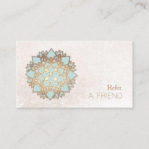 Carte De Référencement Blue Lotus Flower Salon & Spa Référer Un Ami Blanc