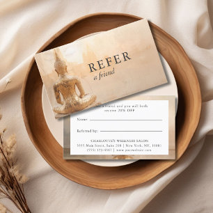 Carte De Référencement Bouddha Doré – Salon de Yoga Reiki