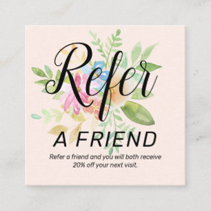 Carte De Référencement Bouquet de fleurs aquarelles