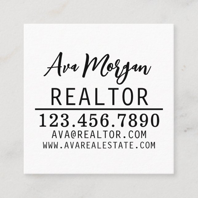 Carte De Référencement Cadeau personnalisé pour agent immobilier (Devant)
