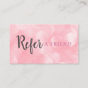 Carte De Référencement Chic Moderne Bokeh Rose