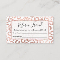 Chic Rose Gold Leopard Cheetah Poster de animal