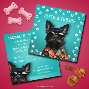 Carte De Référencement Chien Walker Animal Sitter