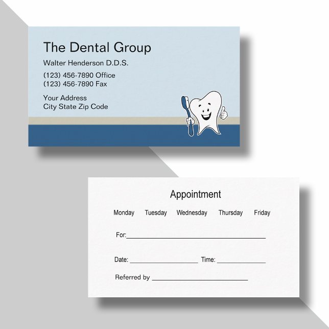 Carte De Référencement Conception de bureau Dentist (Créateur téléchargé)