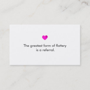 Carte De Référencement Cute Faux Pink Foil Coeur Client Fidélité