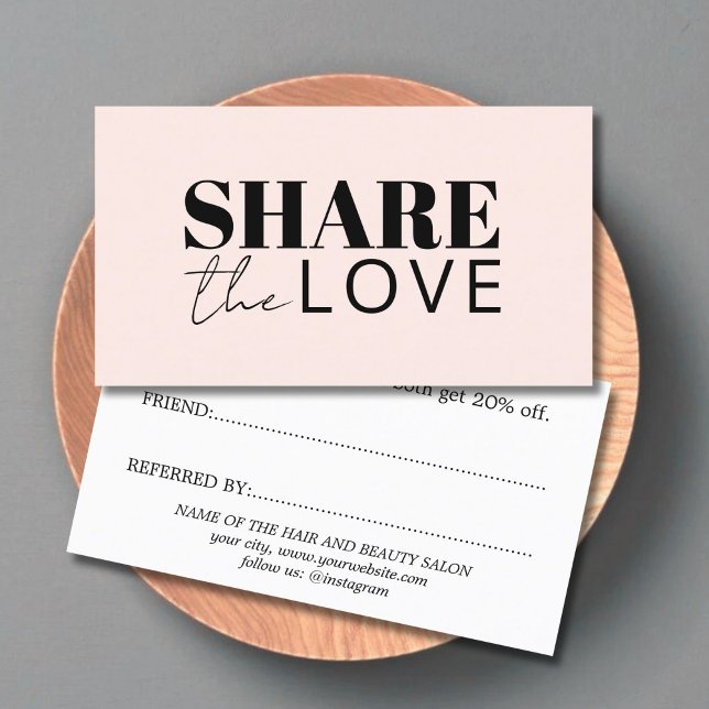 Carte De Référencement Elegant Bold Pastel Black Salon (Créateur téléchargé)