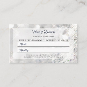 Carte De Référencement Elégant FAUX Diamond Parties scintillant Sparkle R