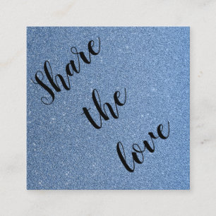 Carte De Référencement Élégant partager l'amour parties scintillant bleu