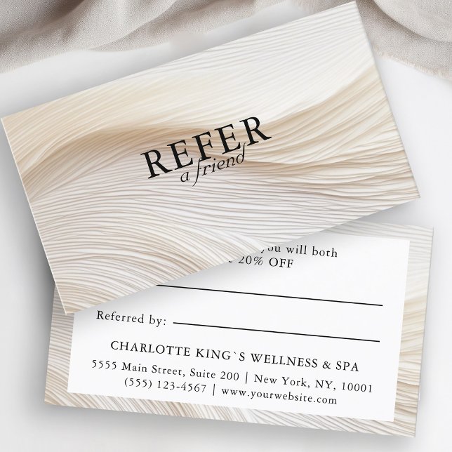Carte De Référencement Elégant, vagues, salon, (Créateur téléchargé)