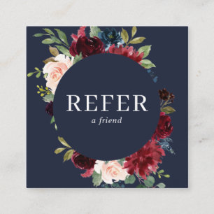 Carte De Référencement Elégante flûte marine Bleue Bourgogne