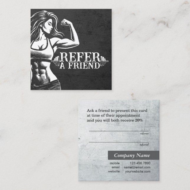Carte De Référencement Entraîneur de fitness moderne Bodybuilding Instruc (Devant / Derrière)