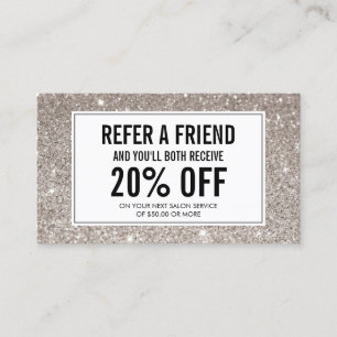 Carte De Référencement Eyelashes avec Argent Parties scintillant Salon Or