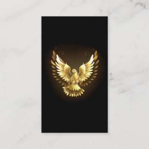 Carte De Référencement Faux Gold Foil Peace Dove en noir