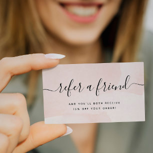 Carte De Référencement Flair minimaliste   Couleur d'eau et script