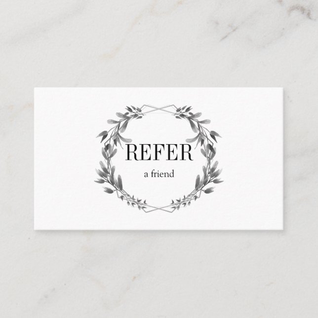 Carte De Référencement Fleur Géométrique Moderne (Devant)