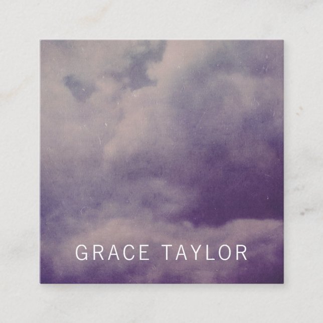 Carte De Référencement Grunge Dirty Clouds Client Profile Card Set (Devant)