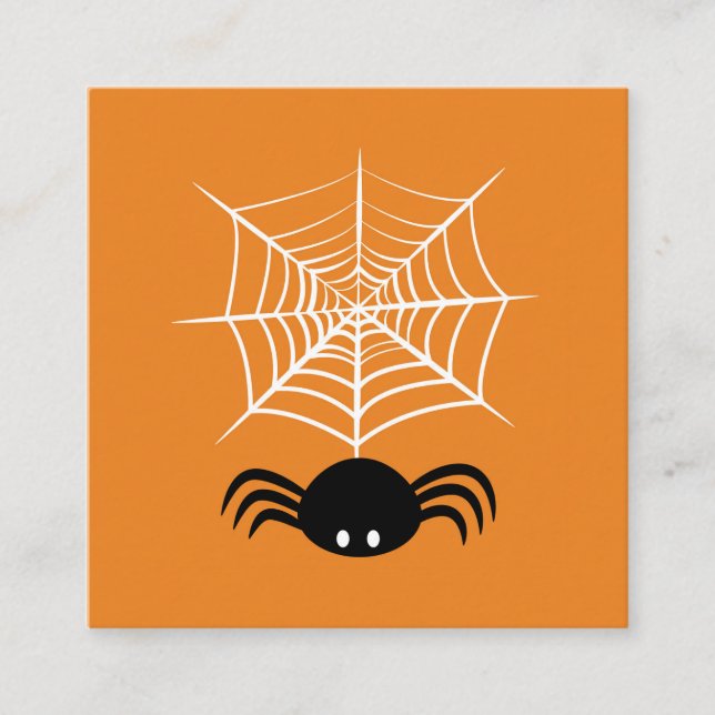Carte De Référencement Halloween Spider Web (Devant)