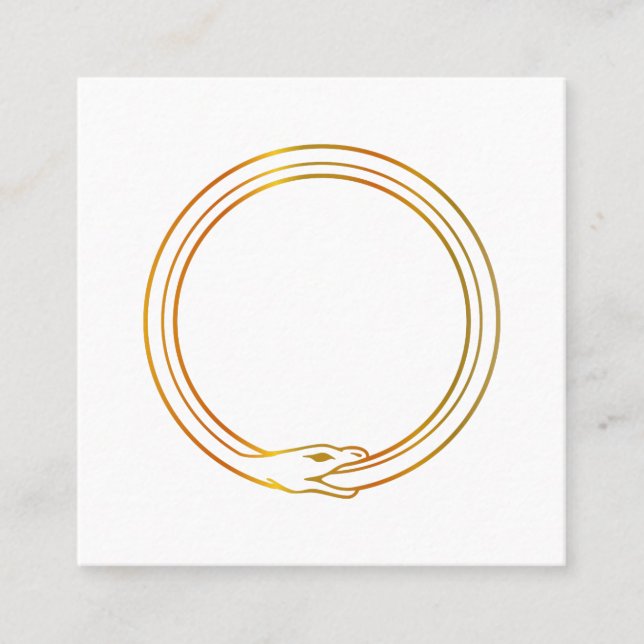 Carte De Référencement Individu d'or de serpent d'Ouroboros ingérant le (Devant)