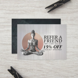 Carte De Référencement Instructeur de méditation Yoga Reiki Master Lotus 