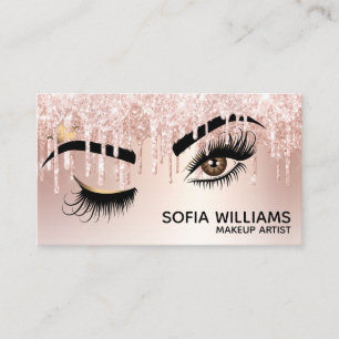 Carte De Référencement Le regard Brown de Wink avec maquillage de couronn