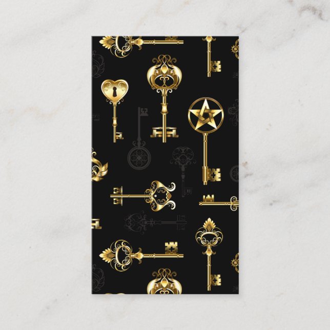 Carte De Référencement Les Patters de Seamless avec Golden Keys (Devant)