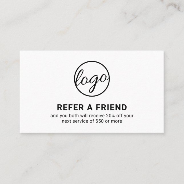 Carte De Référencement Logo Professionnel Minimal Moderne Simple (Devant)