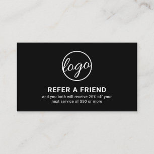 Carte De Référencement Logo professionnel minimaliste noir moderne simple