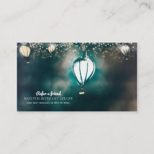 Carte De Référencement Lumières de Chaîne d'Été Chic Référez un Client Am