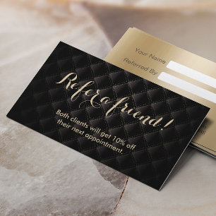 Carte de référencement Luxe Black & Gold