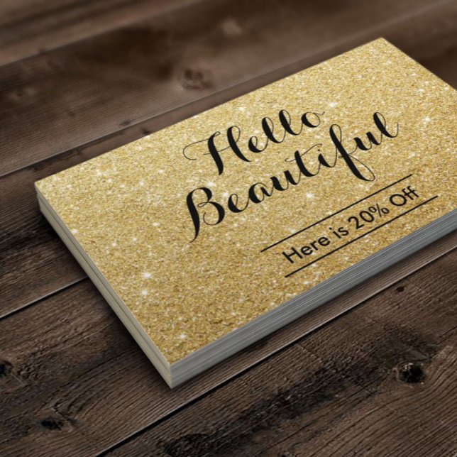 Carte De Référencement Maquillage Artiste Coiffure Salon Parties scintill (Créateur téléchargé)