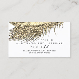 Carte De Référencement Maquillage de blanc de mèche de maquillage d'or d