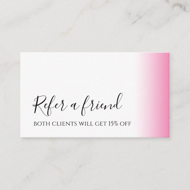 Carte De Référencement Maquillage et cheveux blanc rose et gris (Devant)