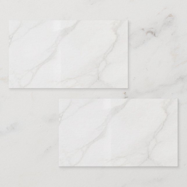 Carte De Référencement Marbre Blanc (Devant / Derrière)