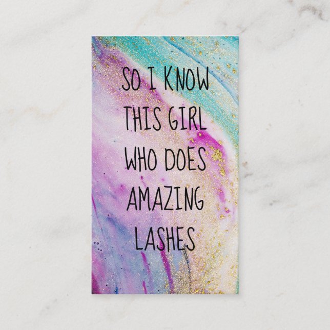 Carte De Référencement Marbre de Fille Moderne Reportez+a+Ami (Devant)