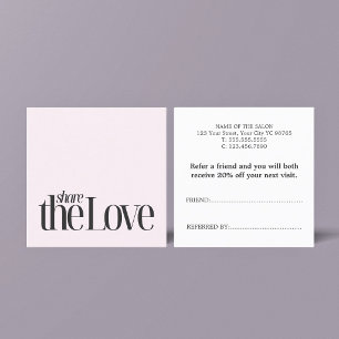 Carte De Référencement Minimal Cool Rose Bold Beauté