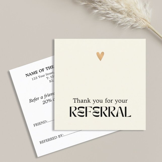 Carte De Référencement Moderne élégant Pastel Bold Heart Icon Salon (Créateur téléchargé)