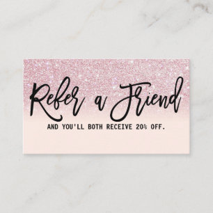Carte De Référencement Moderne Glamour Chic Fille Parties scintillant Ros